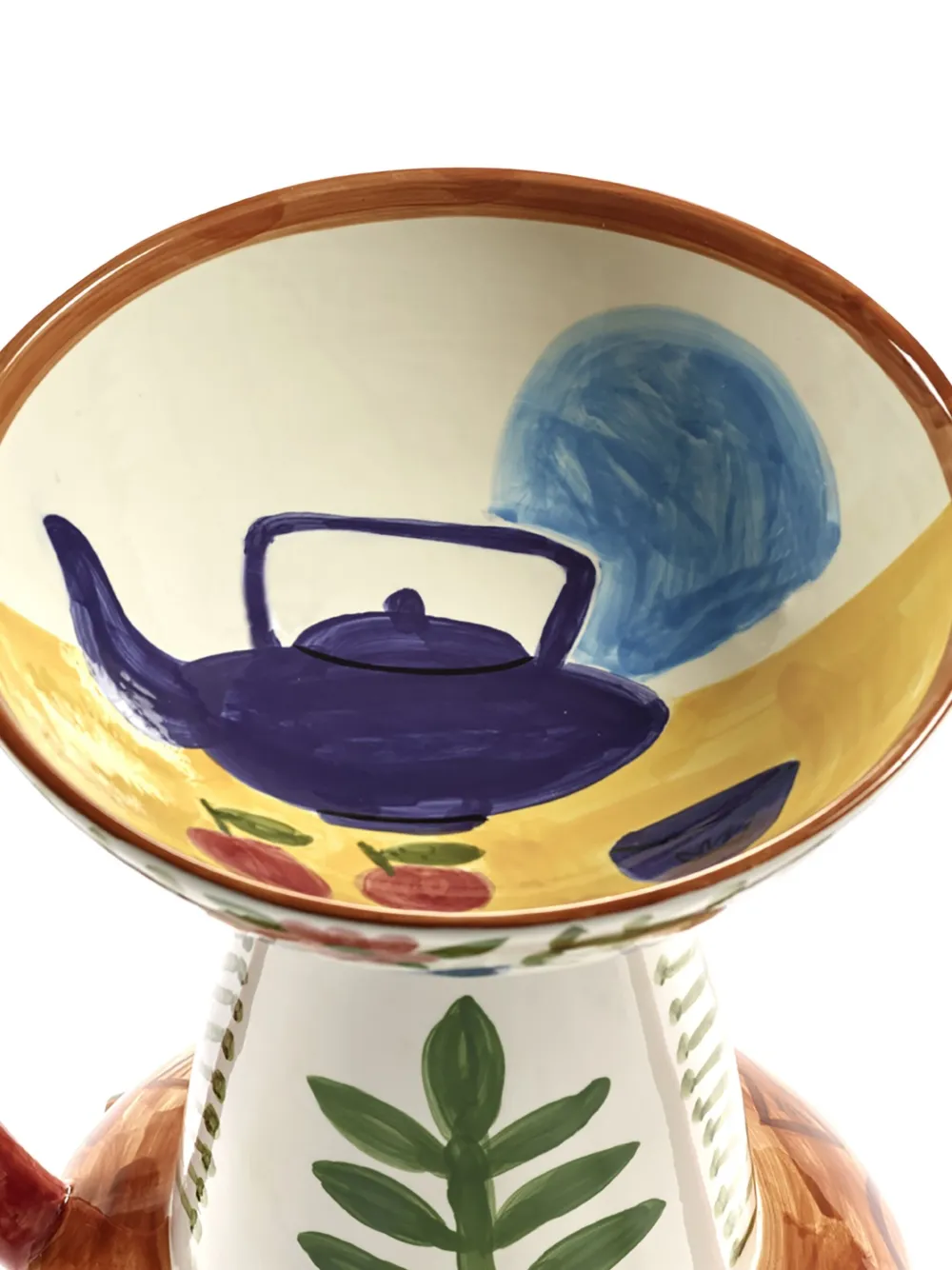 Serax Floral-painted Double-handle Vase In White