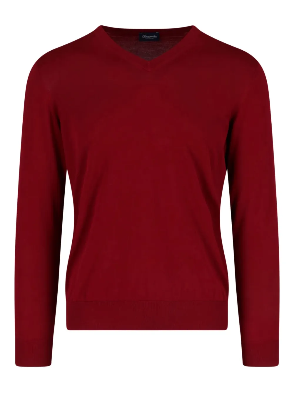 Drumohr V-neck long-sleeve sweater Rood