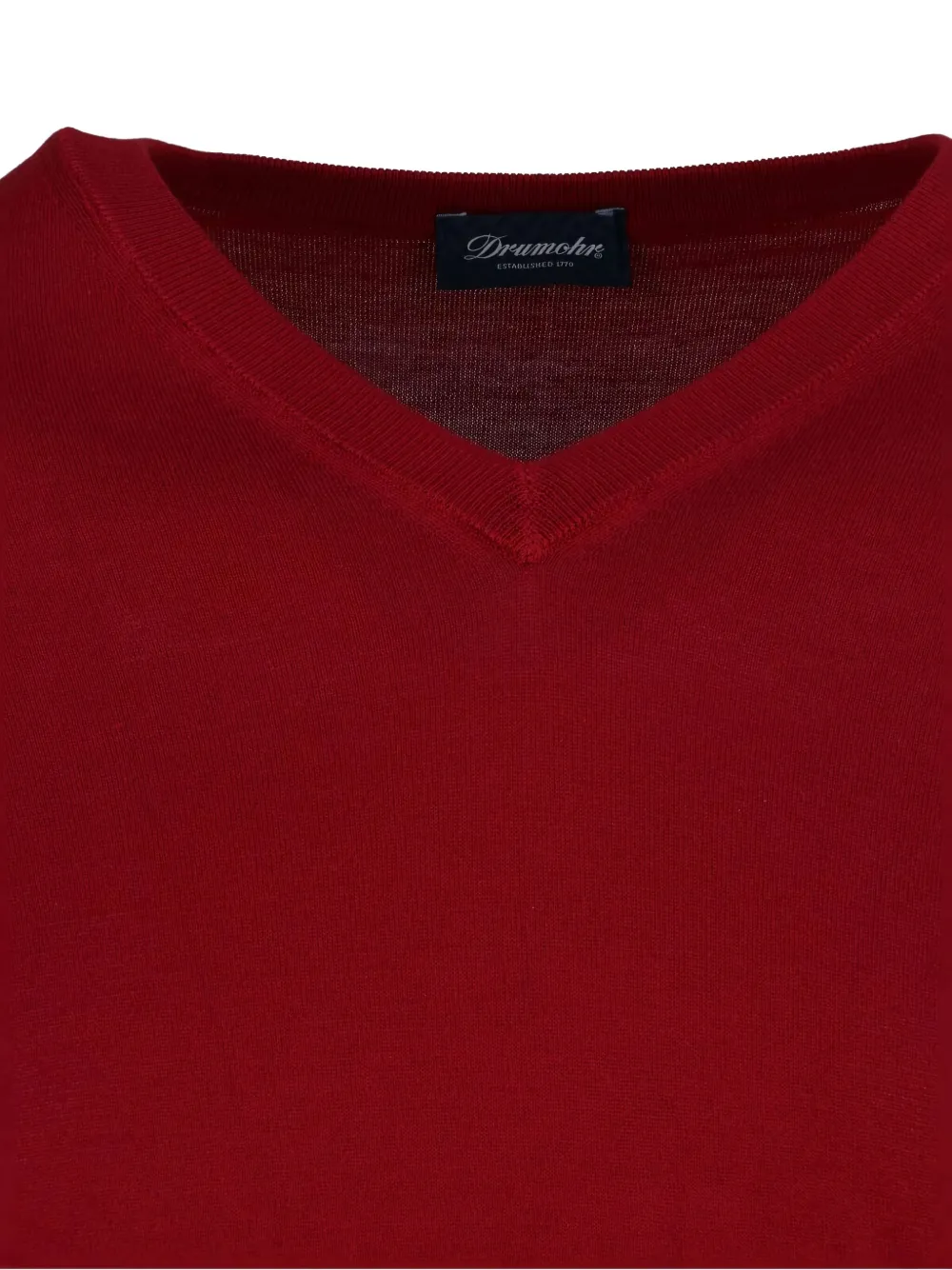 Drumohr V-neck long-sleeve sweater Rood