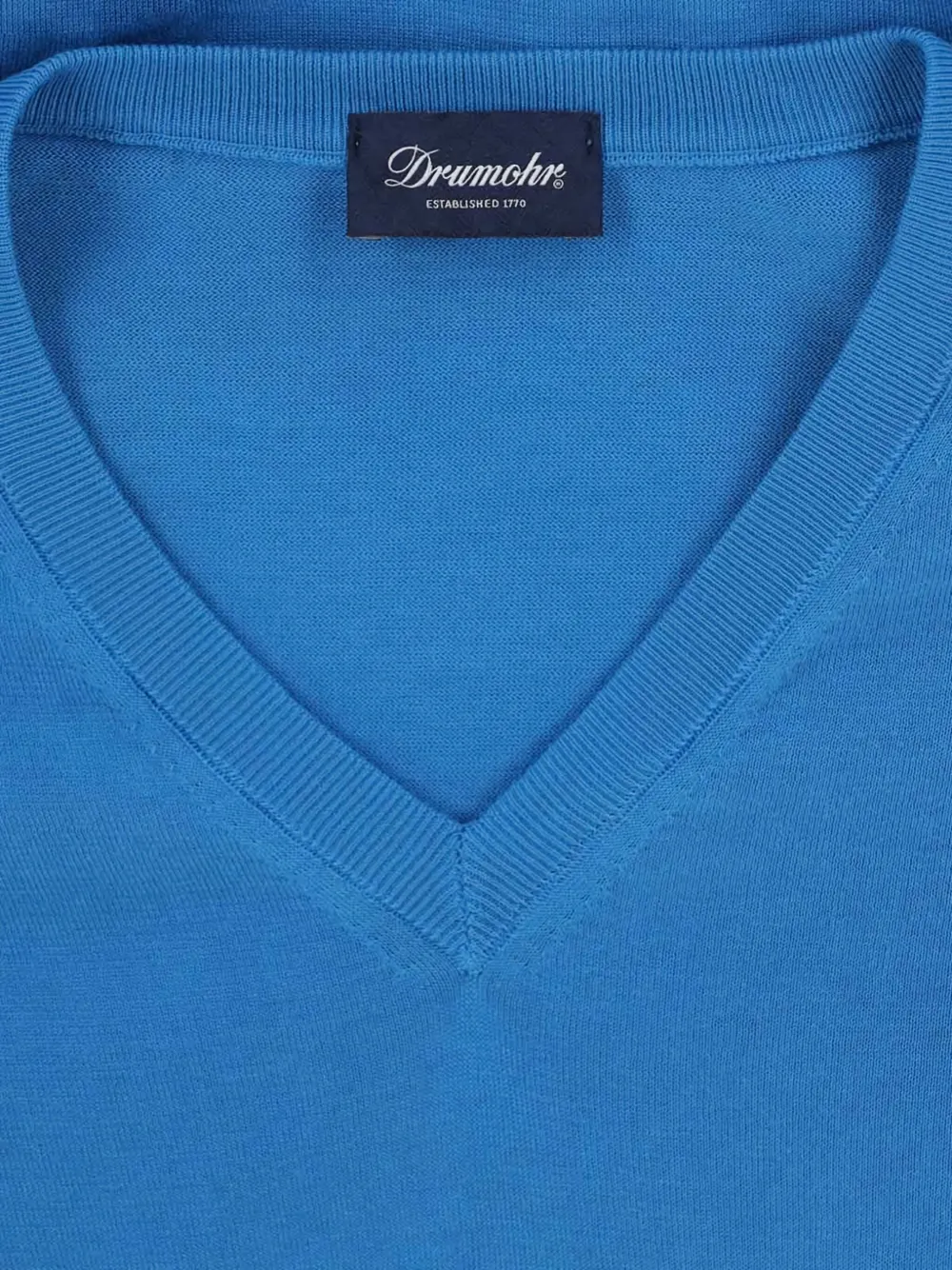 Drumohr V-neck long-sleeve sweater Blauw