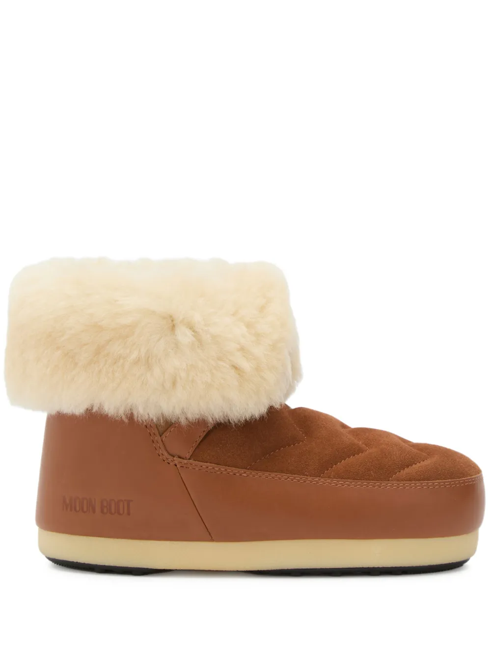 Moon Boot EVX quilted shearling boots | Brown | Image 1