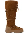 Moon Boot Luna lace-up suede boots - Brown