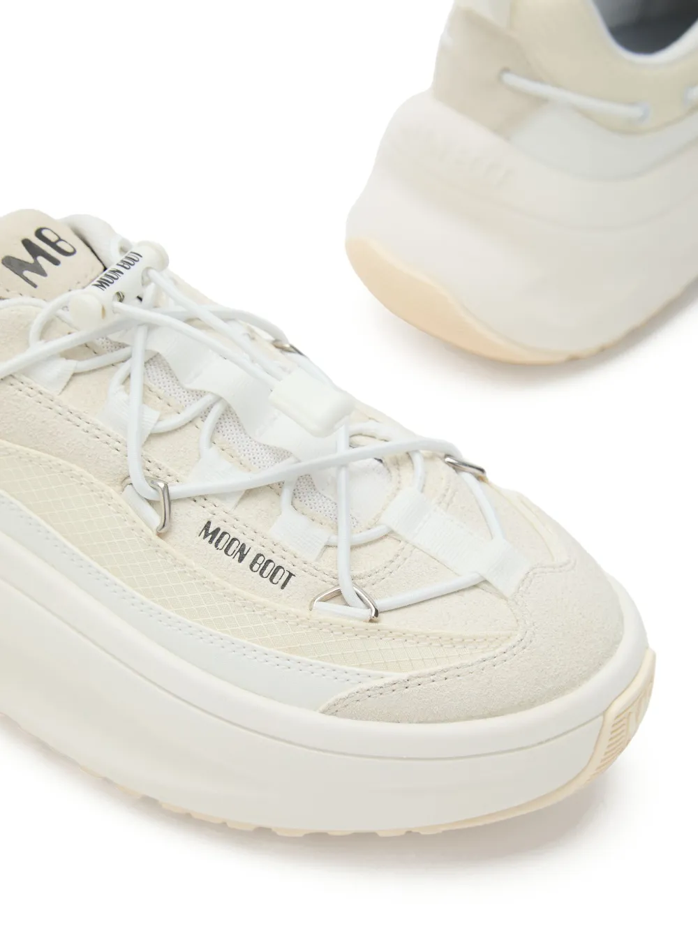 Moon Boot logo-embellished lace-up sneakers White