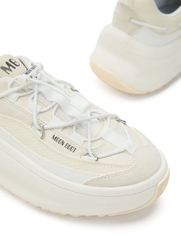 スニーカー MOON BOOT SNEAKER (2480070 L003) Moon Boot logo-embellished lace-up Sneakers | White | FARFETCH
