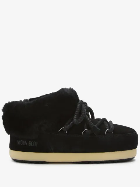 Moon Boot mules EVX de gamuza con ribete de pelo