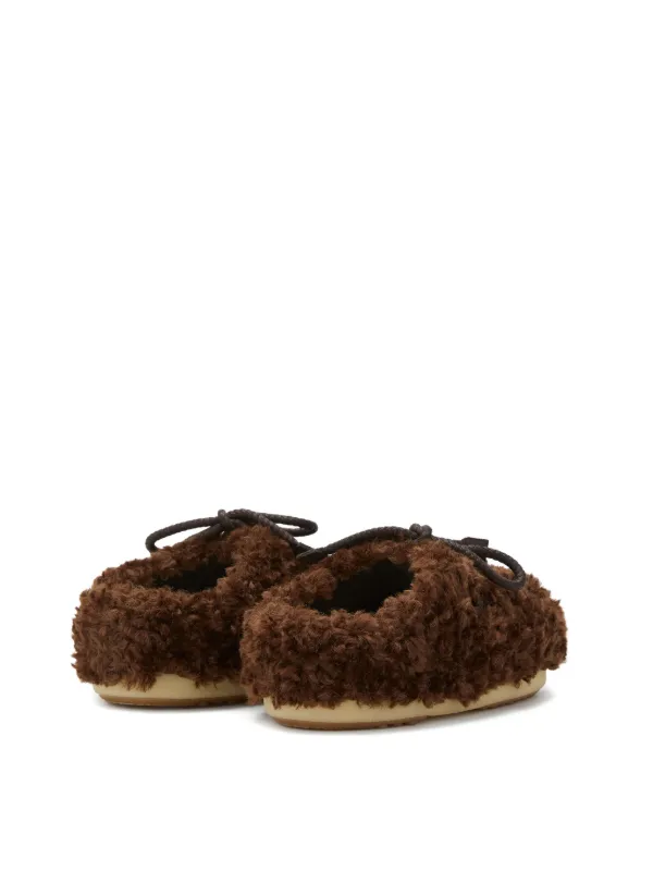 Moon Boot EVX Shearling lace-up Mules | Brown | FARFETCH