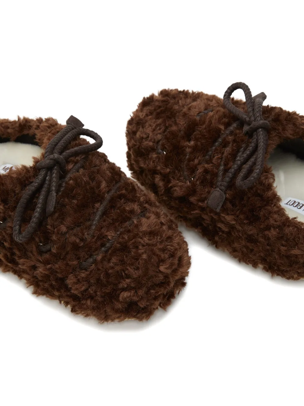 Moon Boot EVX shearling lace-up mules Brown