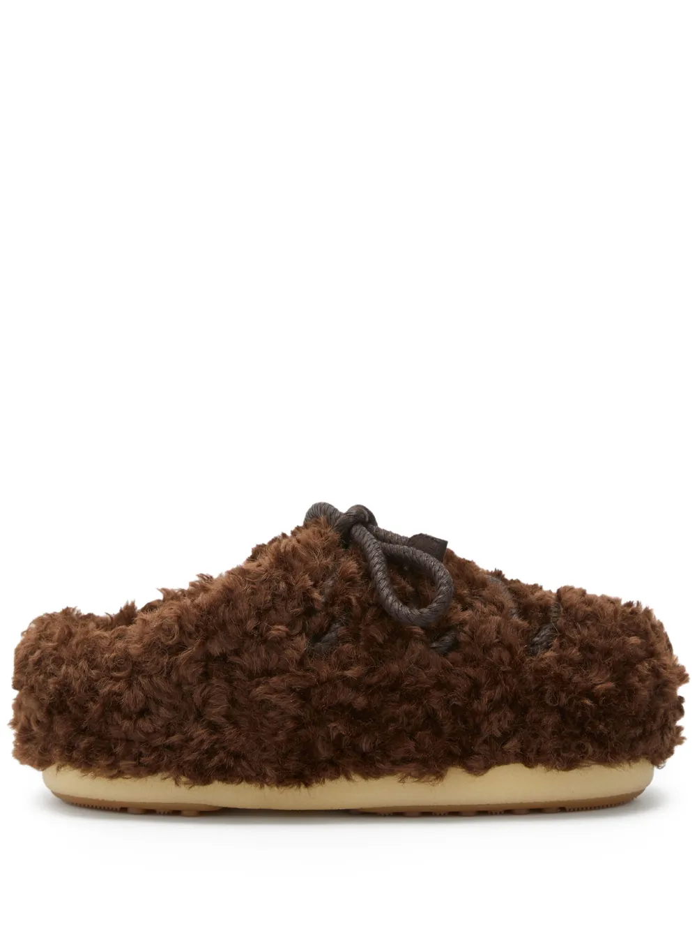 Moon Boot EVX shearling lace-up mules Brown
