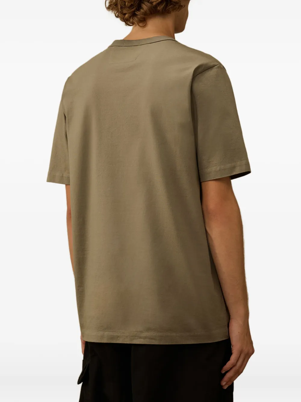 C.P. Company embroidered figure T-shirt Grijs
