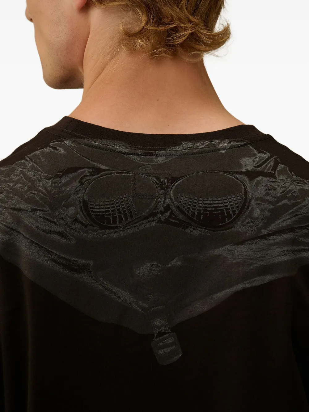 C.P. Company goggles-detail T-shirt Zwart