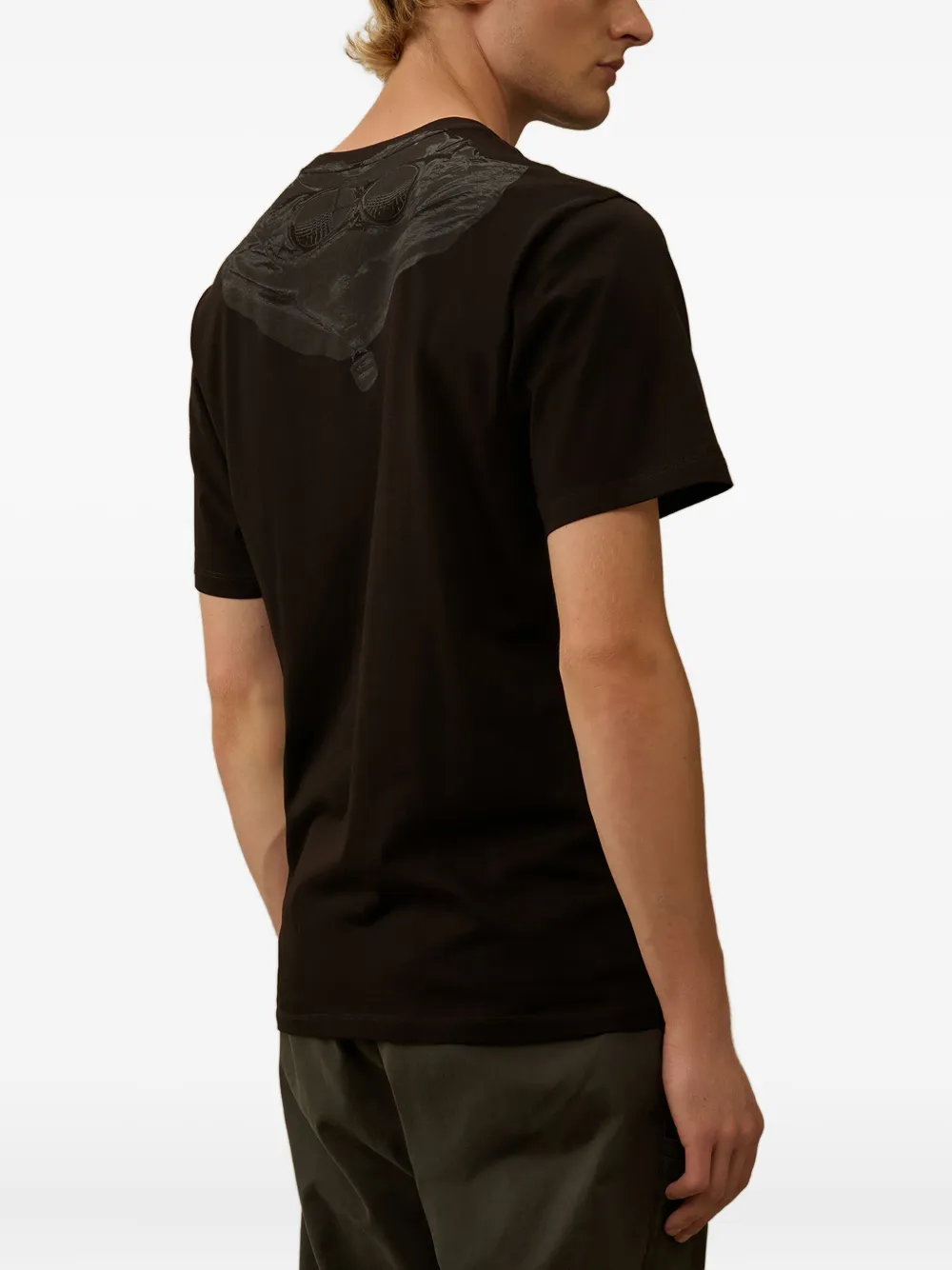 C.P. Company goggles-detail T-shirt Zwart