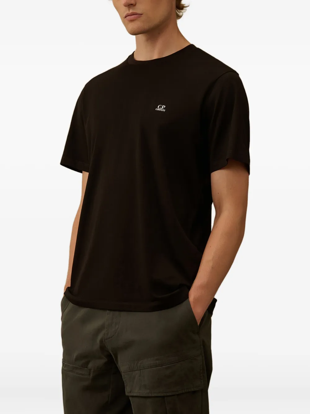 C.P. Company goggles-detail T-shirt Zwart