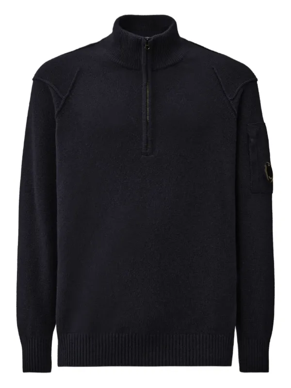 C.P. Company ハーフジップ セーター | ブルー | FARFETCH JP