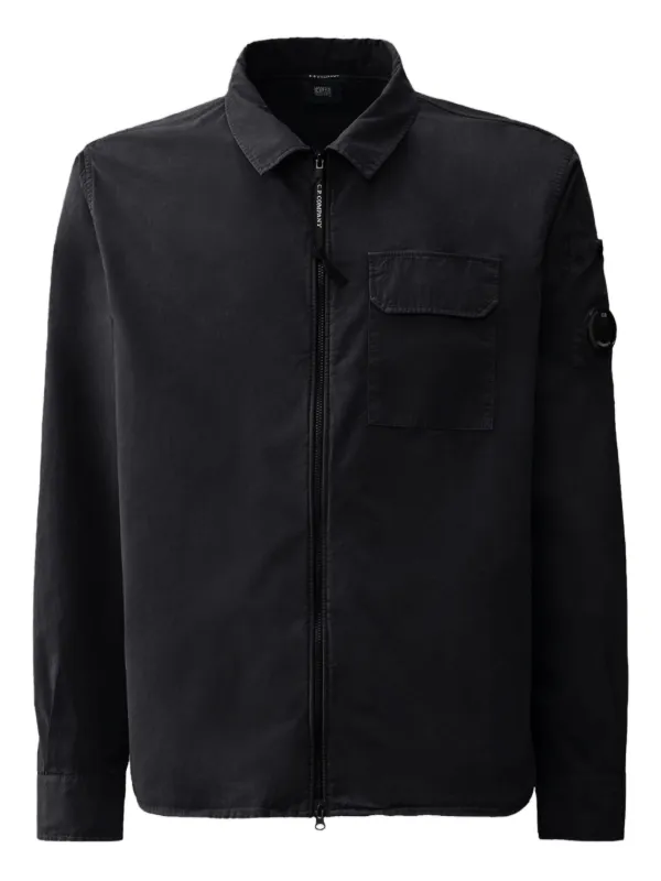 C.P. Company ジップポケット オーバーシャツ | ブラック | FARFETCH JP