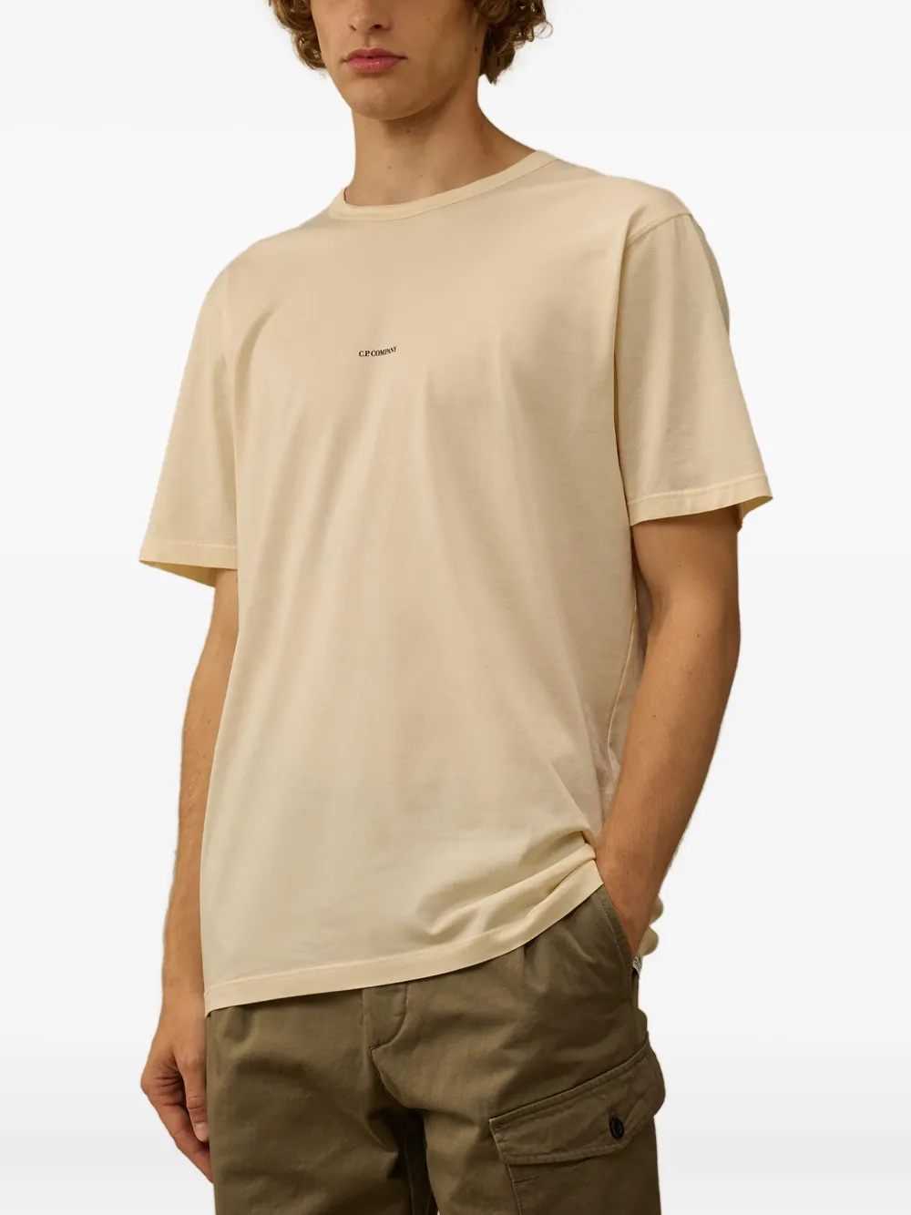 C.P. Company logo-print T-shirt Beige