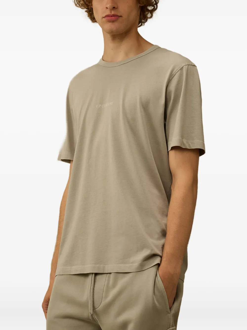 C.P. Company T-shirt met geborduurd logo Groen