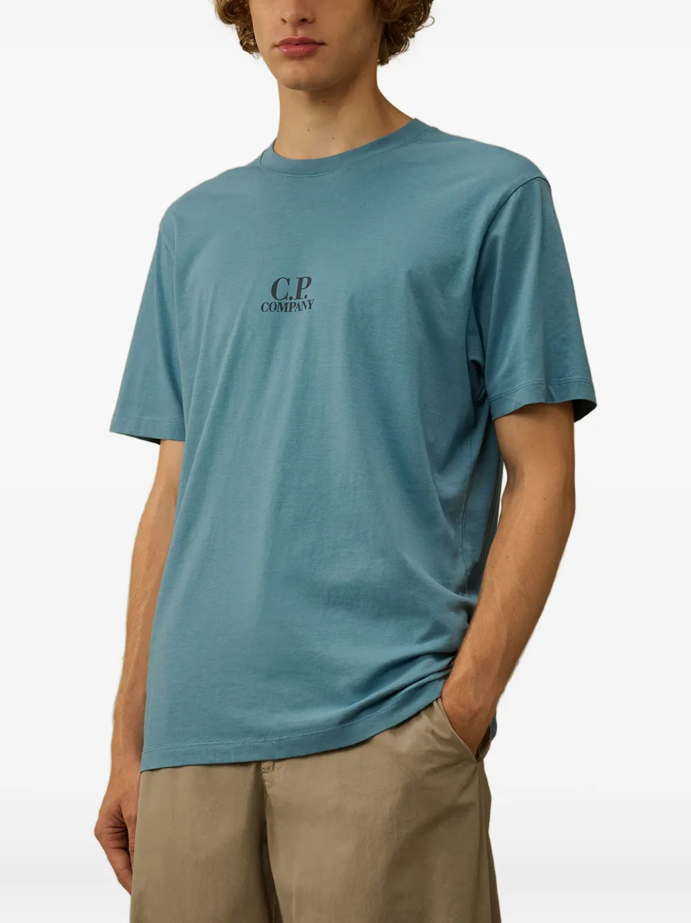 C.P. Company British Sailor logo-print crew-neck T-shirt Blauw