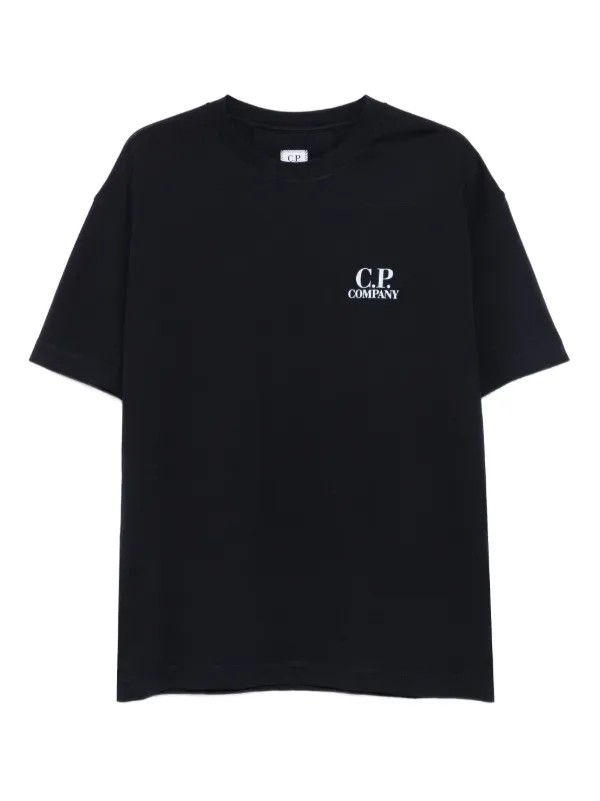 【新品タグ付】 × C.P. COMPANY Tシャツ C.P. Company ロゴ Tシャツ | ブルー | FARFETCH JP