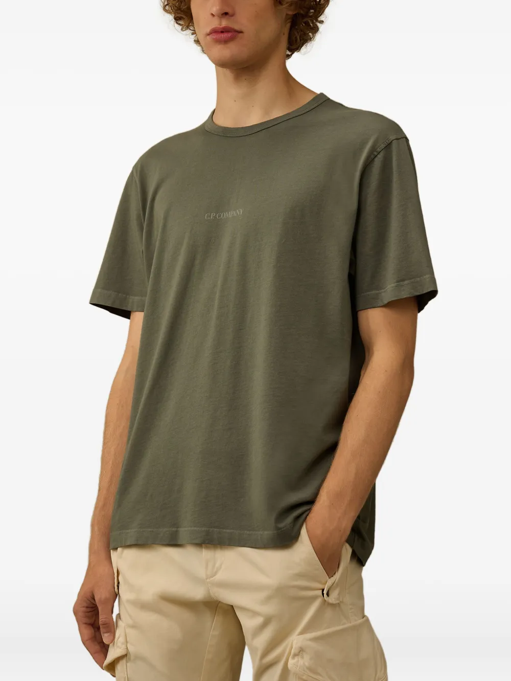 C.P. Company logo-print cotton T-shirt Groen