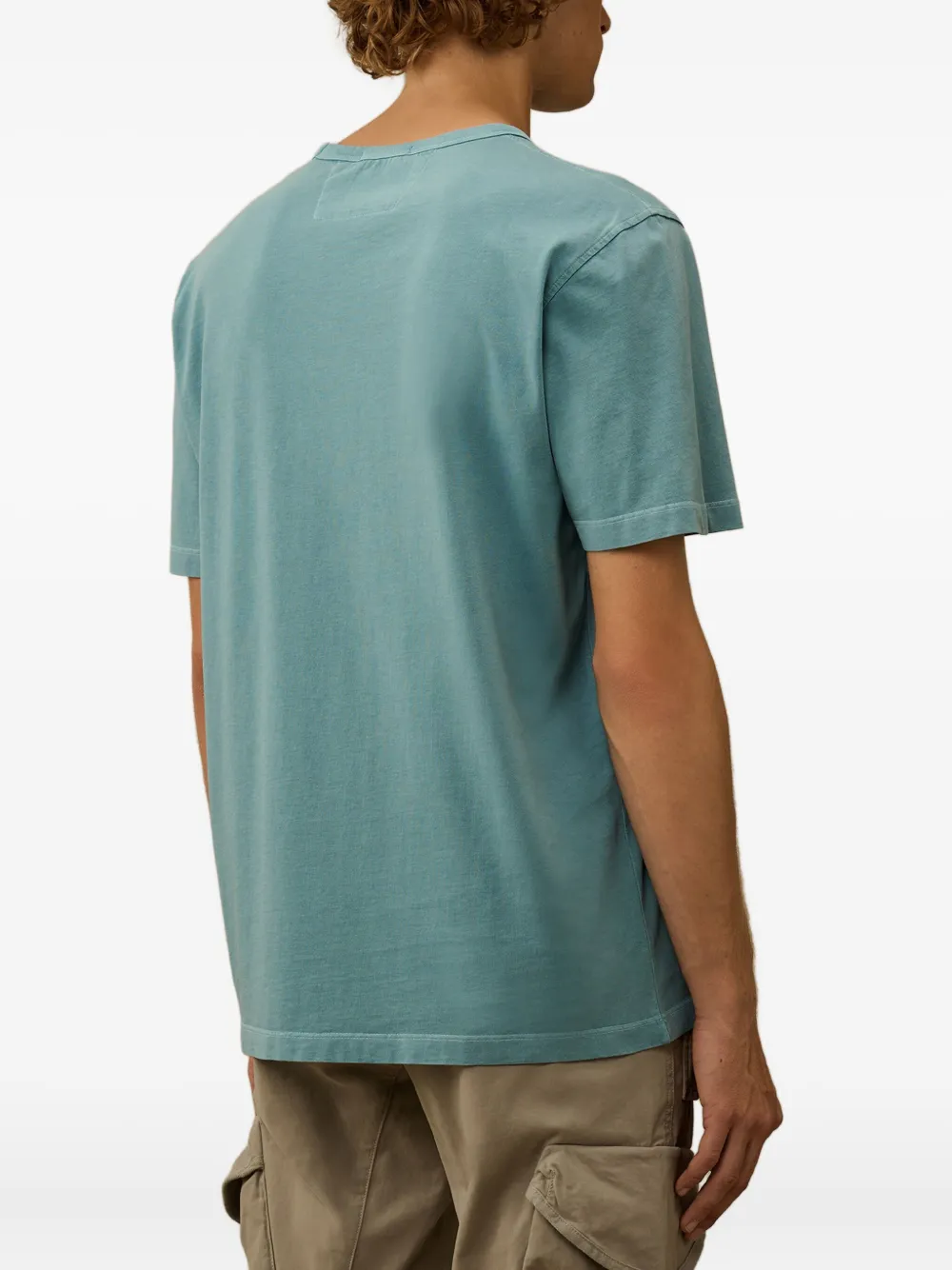 C.P. Company Katoenen T-shirt met geborduurd logo Blauw