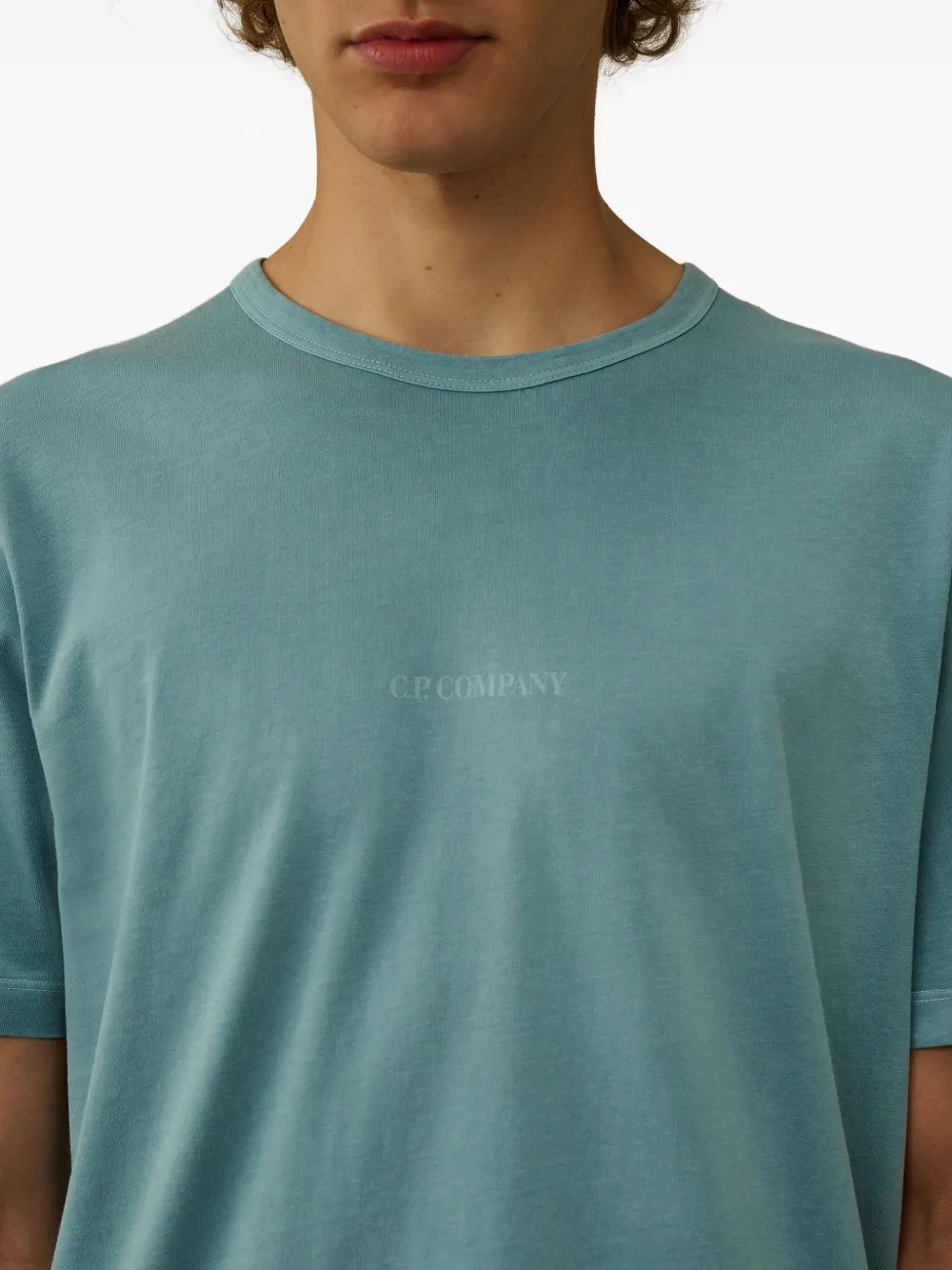 C.P. Company Katoenen T-shirt met geborduurd logo Blauw
