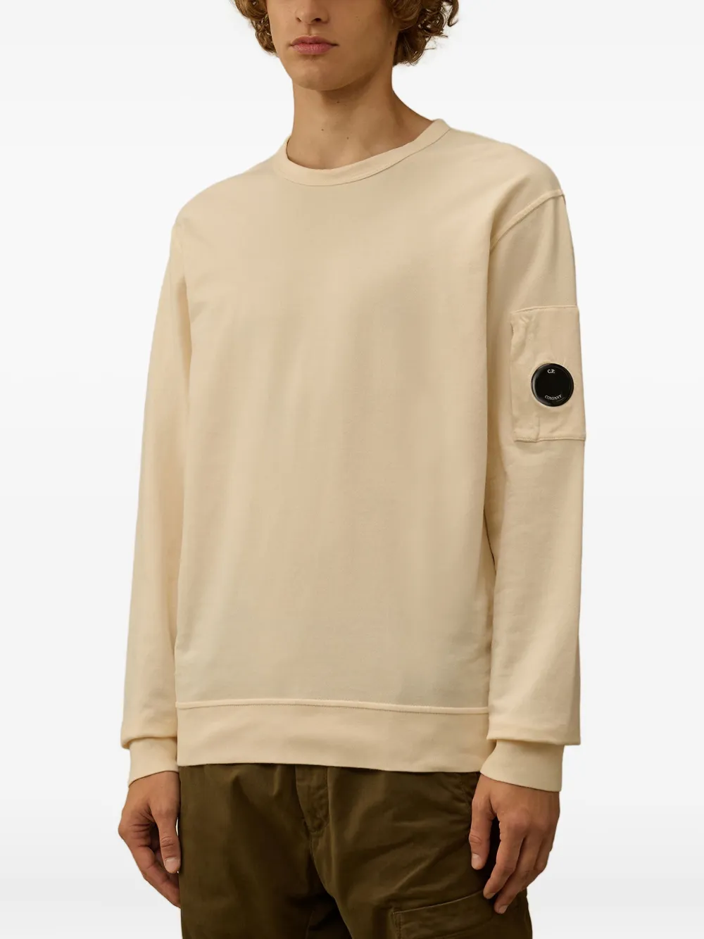 C.P. Company Sweater met Lens-detail Beige