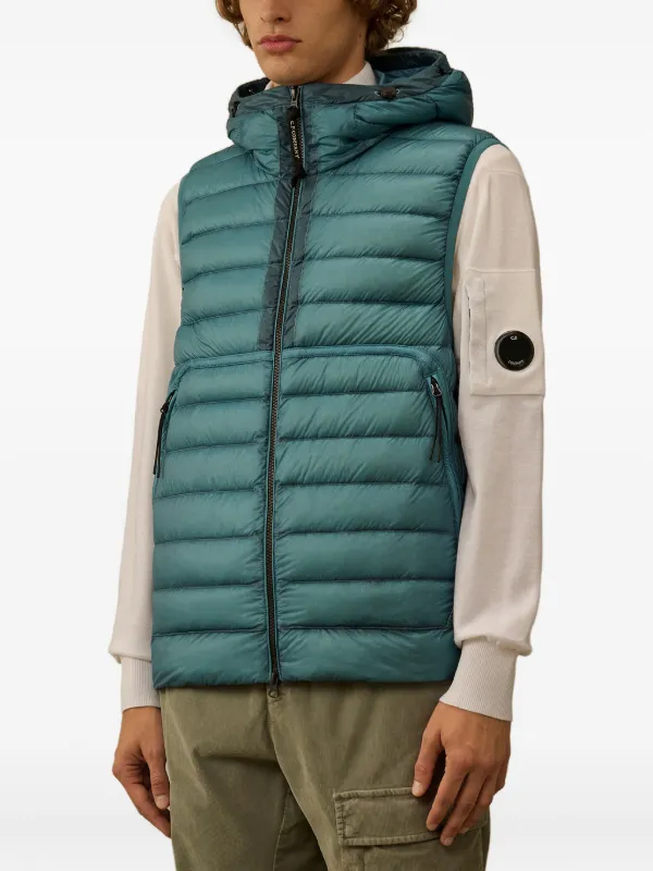 c.p company ダウンべスト C.P. Company フーデッド ダウンベスト | ブルー | FARFETCH JP