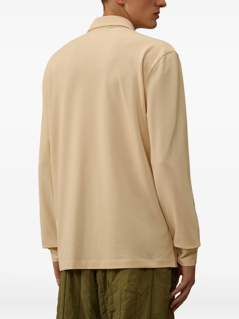 C.P. Company Poloshirt met lange mouwen en logo Beige