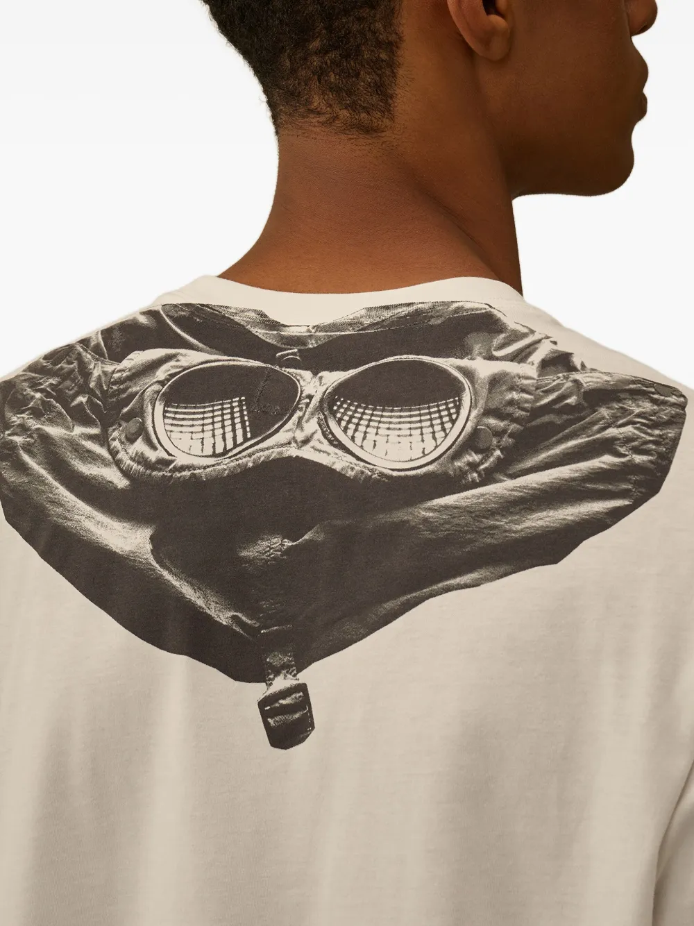 C.P. Company goggle-detail T-shirt Beige
