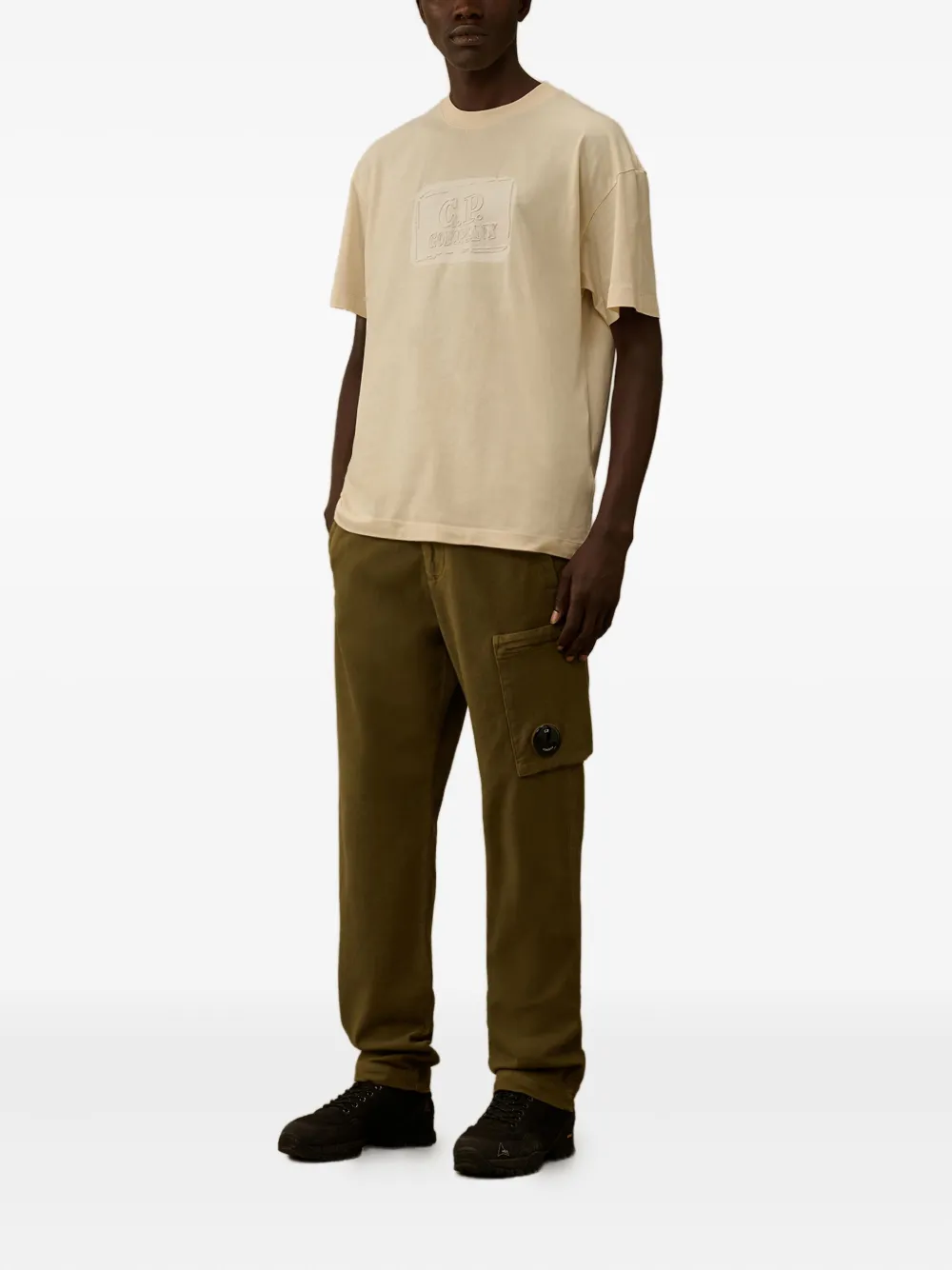 C.P. Company T-shirt met reliëf - Beige