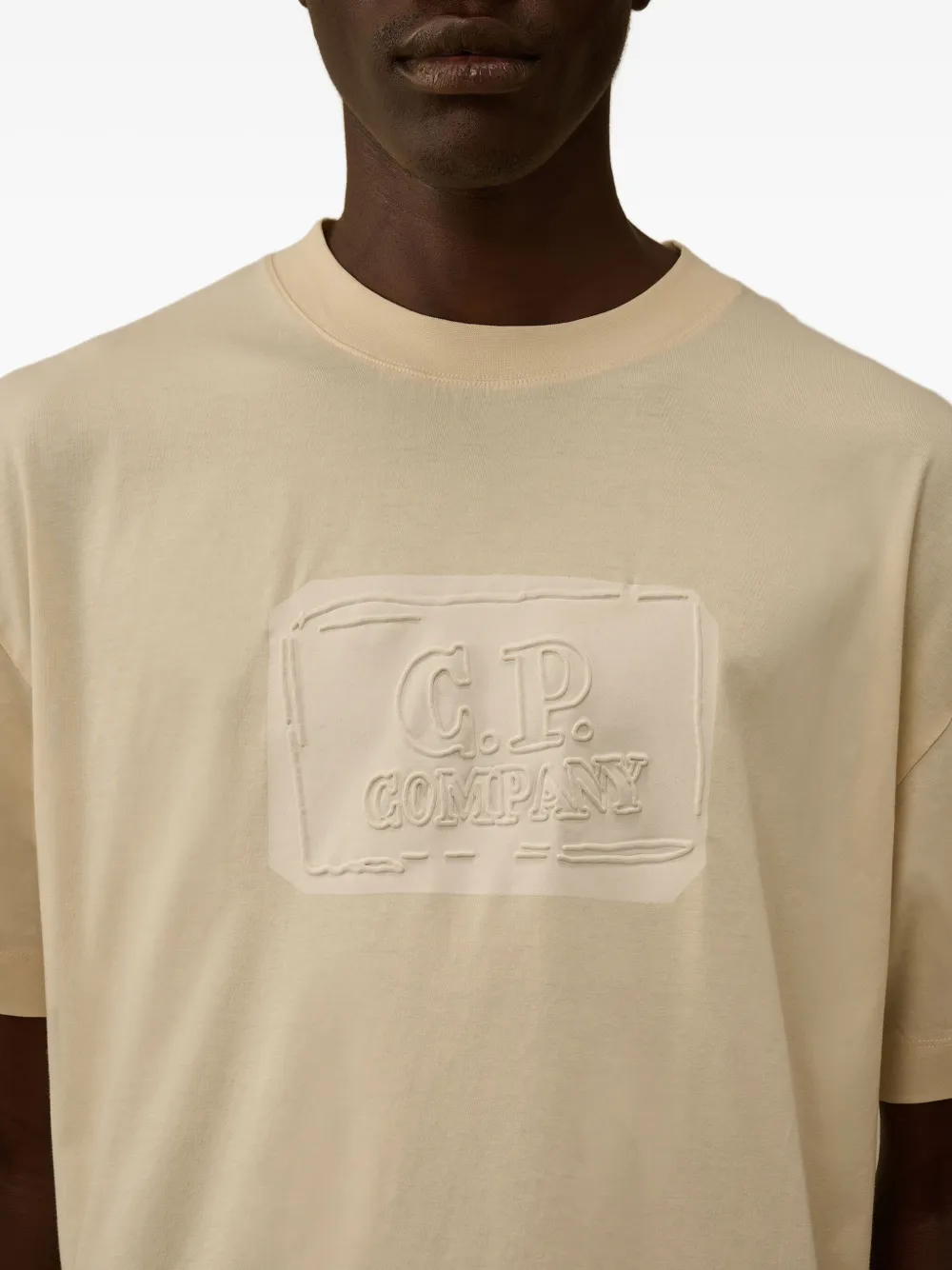 C.P. Company T-shirt met reliëf Beige