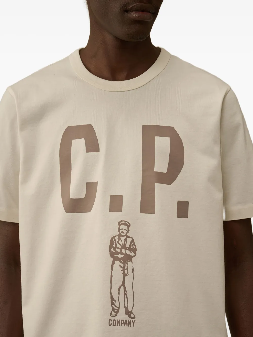C.P. Company logo-print T-shirt Wit