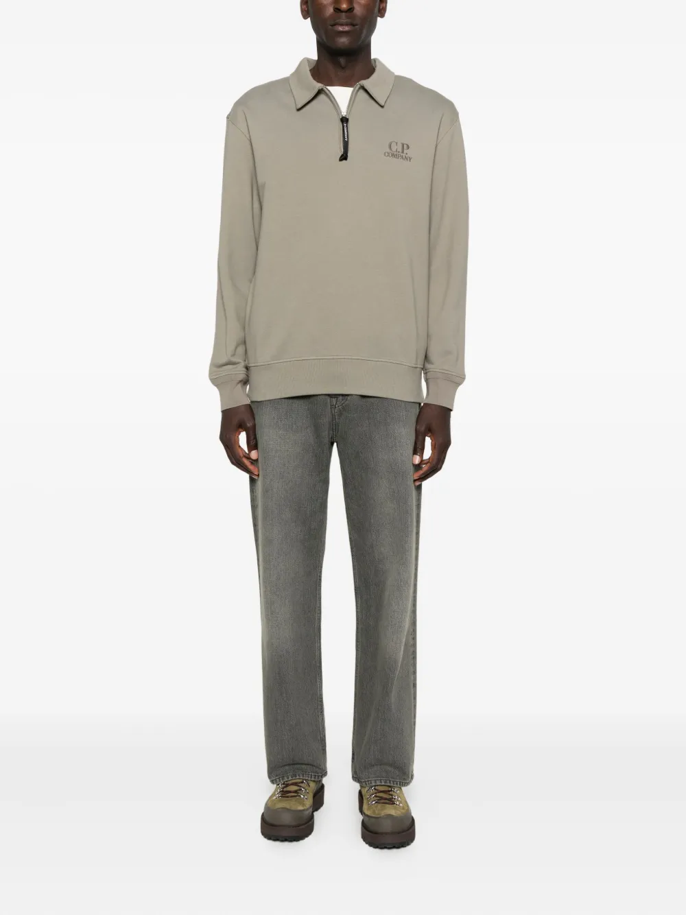 C.P. Company Sweater met rits - Grijs