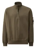 C.P. Company half-zip lens-pocket sweatshirt - Brown