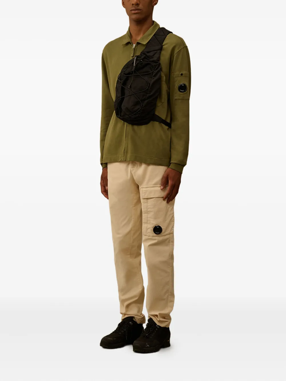 C.P. Company Katoenen shirtjack met ritszak Groen