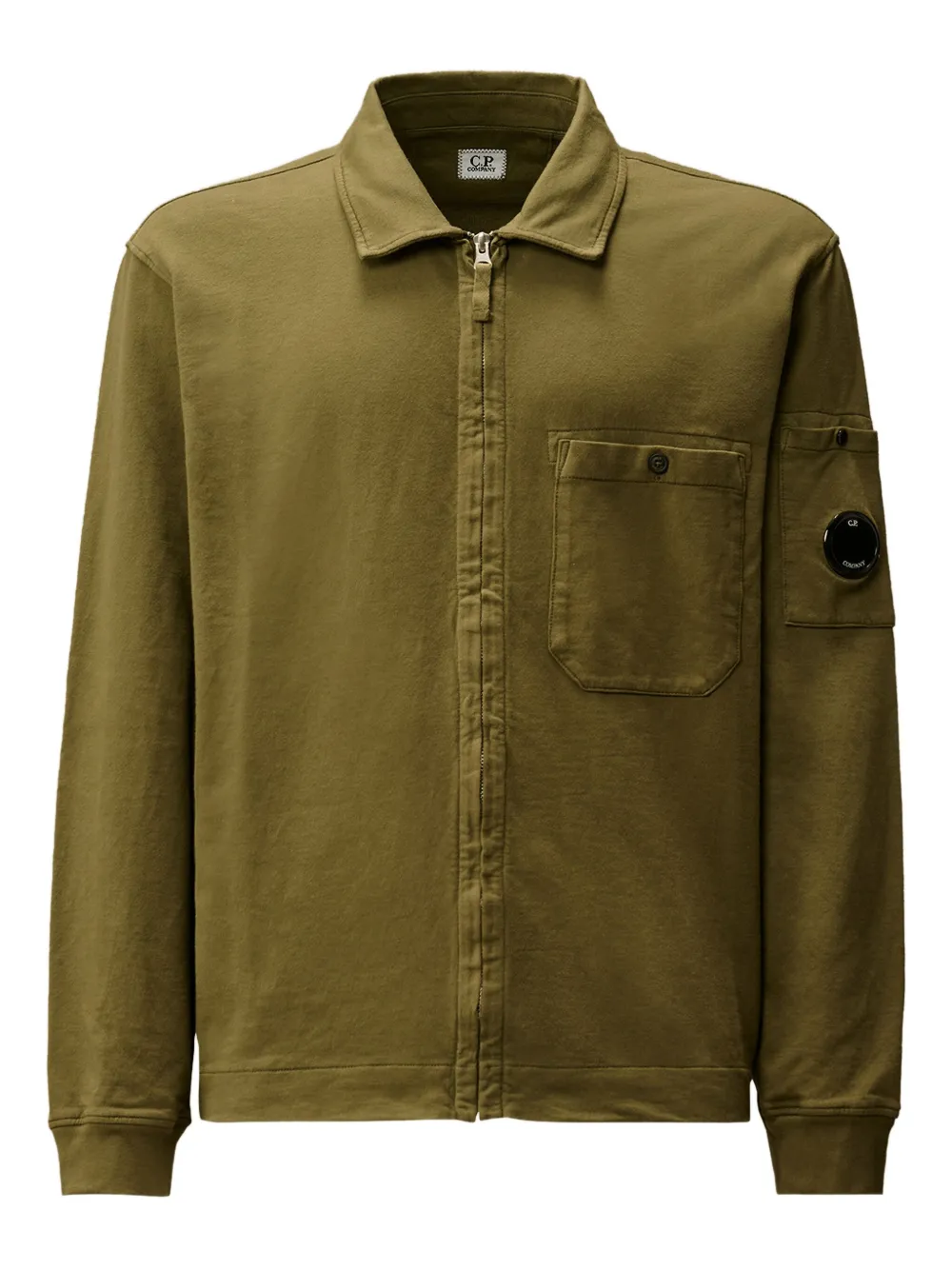 C.P. Company zip-pocket cotton overshirt - グリーン C.P. Company zip-pocket cotton overshirt - グリーン