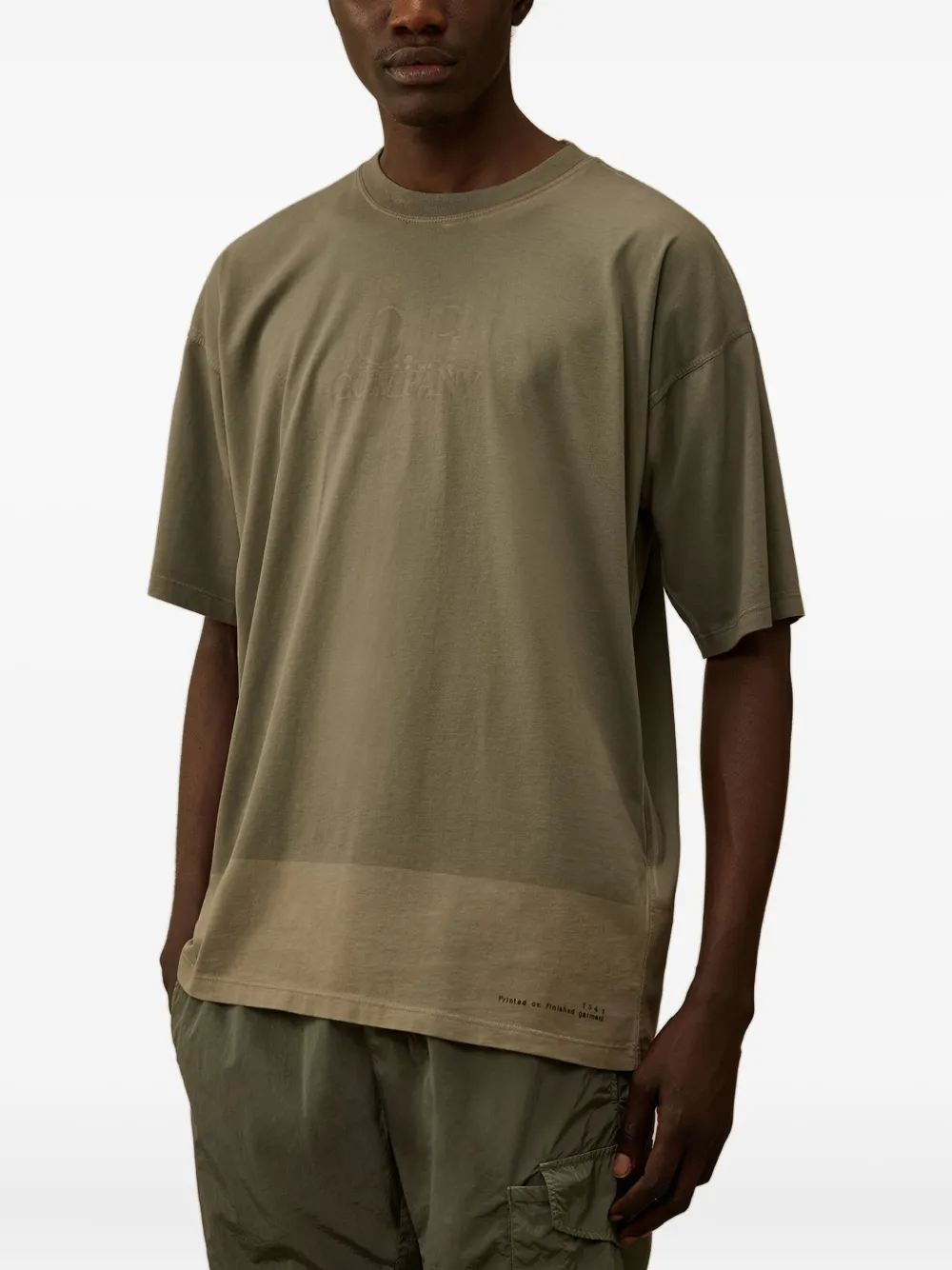 C.P. Company embossed-logo T-shirt Grijs