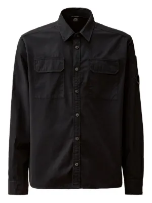 Stone Island flap-pocket logo-patch Shirt | Grey | FARFETCH ID