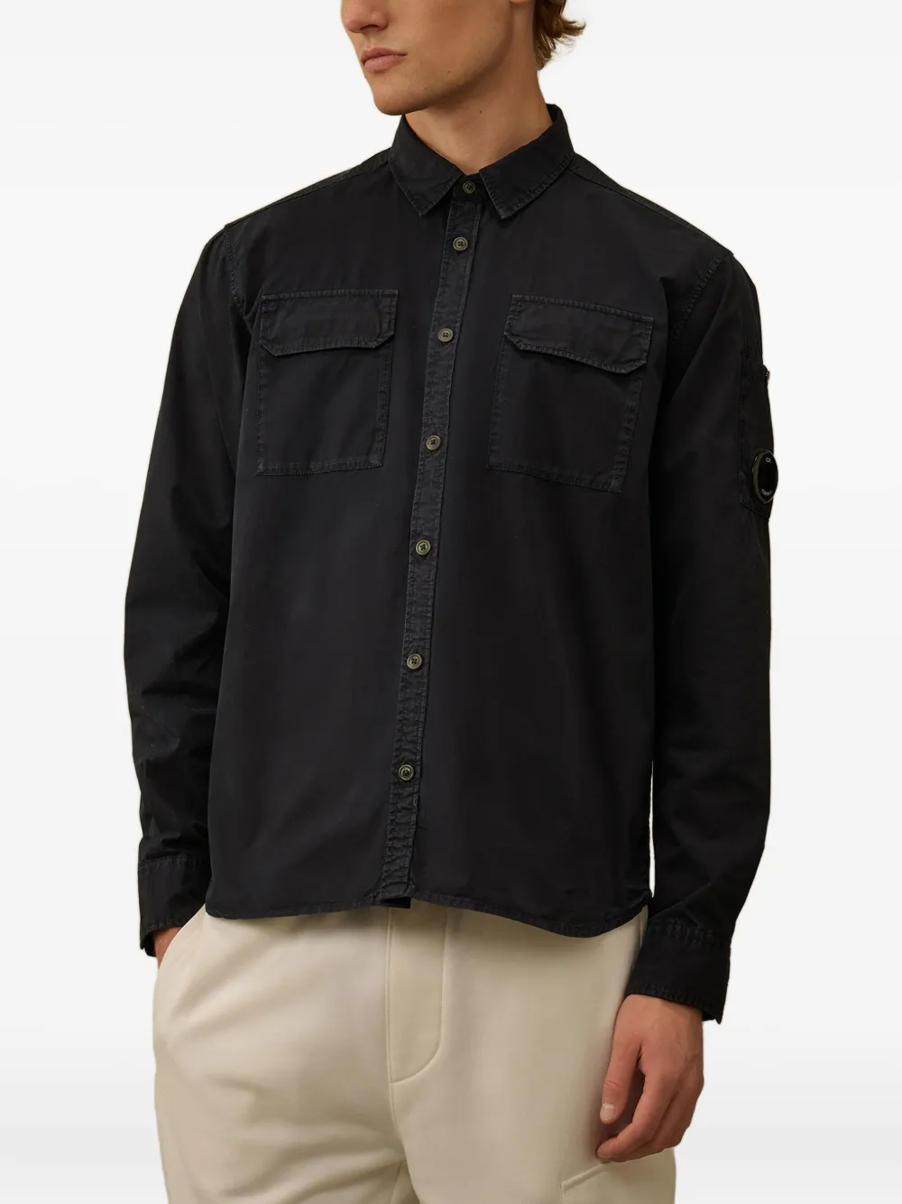 C.P. Company double-pocket shirt Zwart