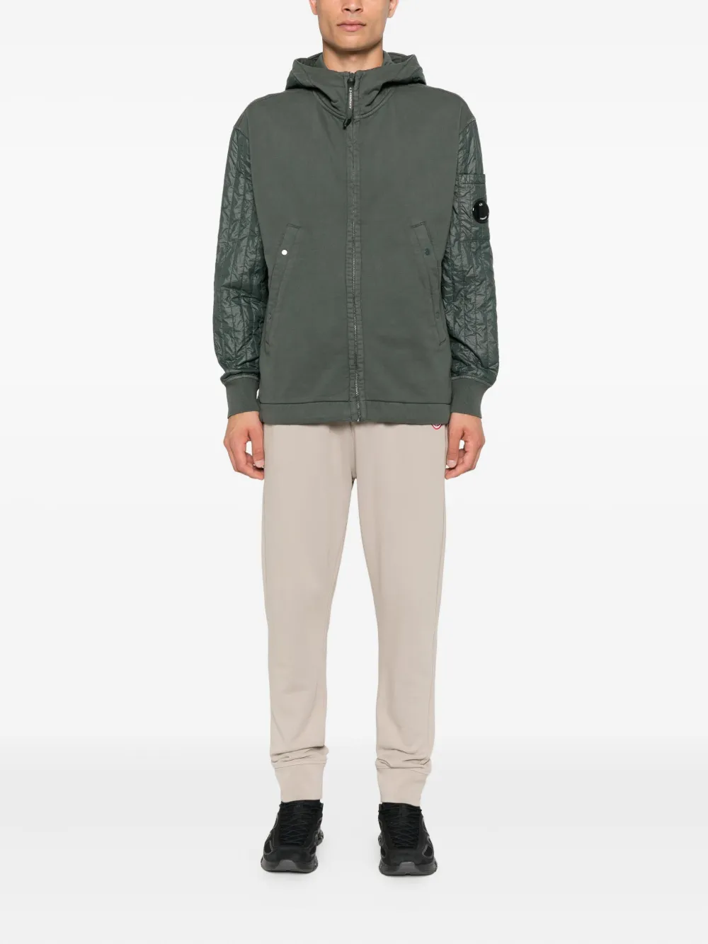 C.P. Company hooded quilted-sleeve zip-up jacket | Hooded Jackets | Image 2