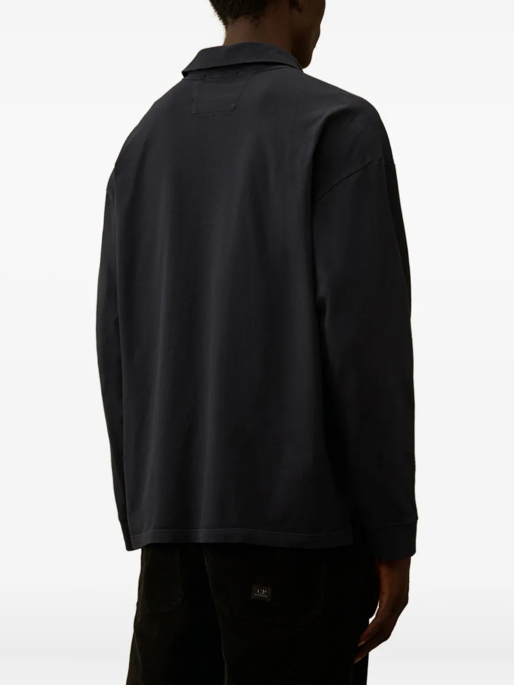 C.P. Company Poloshirt met geborduurd logo Blauw