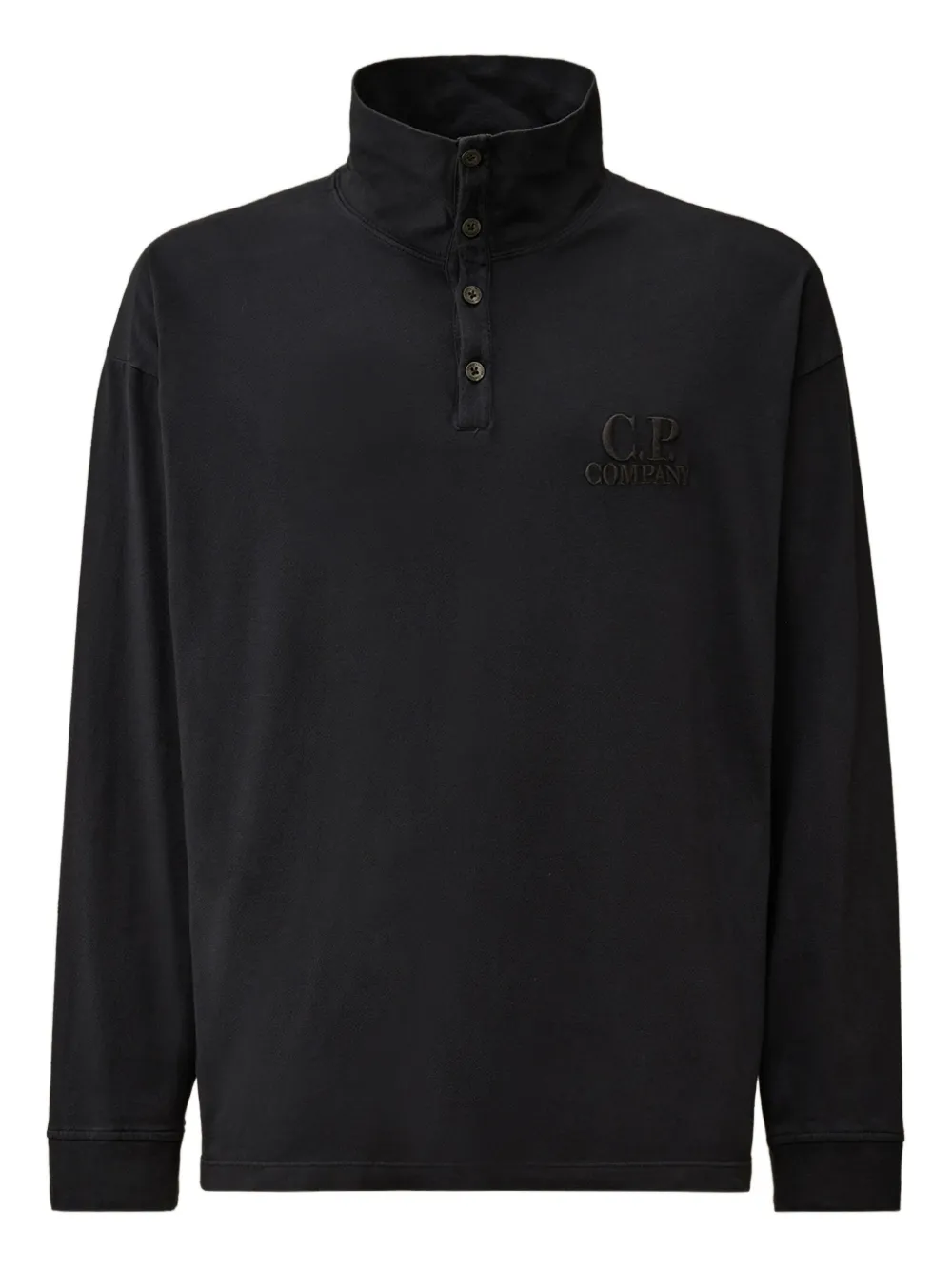 C.P. Company Poloshirt met geborduurd logo Blauw