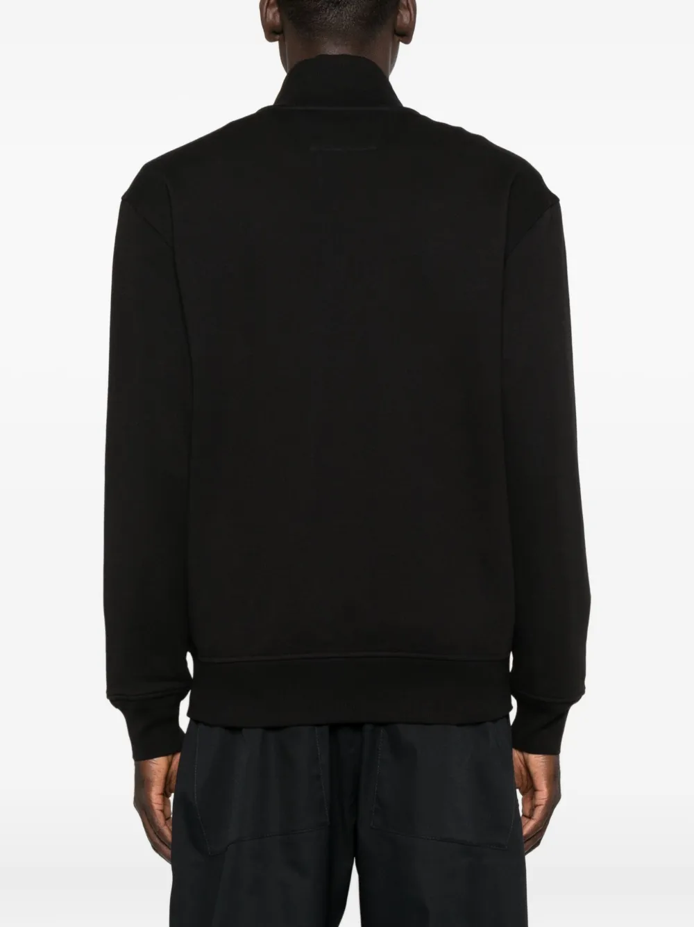 C.P. Company Sweater met logo en rits Zwart