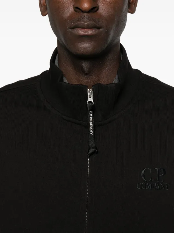 c.p company ジップアップスウェット C.P. Company ジップアップ スウェットシャツ | ブラック | FARFETCH JP