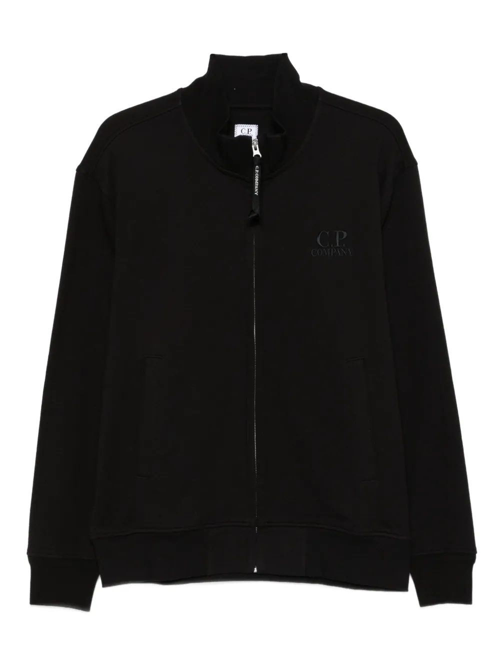 C.P. Company zip-up logo sweatshirt | Black | Image 1