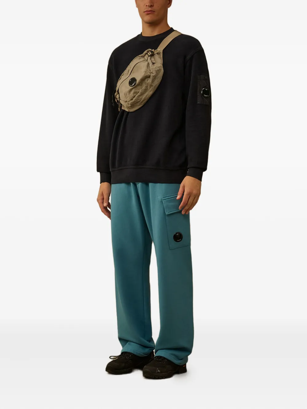 C.P. Company Sweater met Lens-zak - Zwart