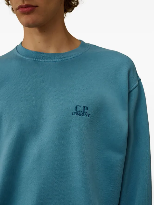 C.P. Company Embroidered crew-neck Sweatshirt | Blue | FARFETCH
