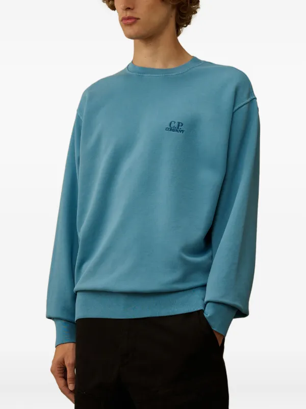 C.P company スウェット C.P. Company Embroidered crew-neck Sweatshirt | Blue | FARFETCH