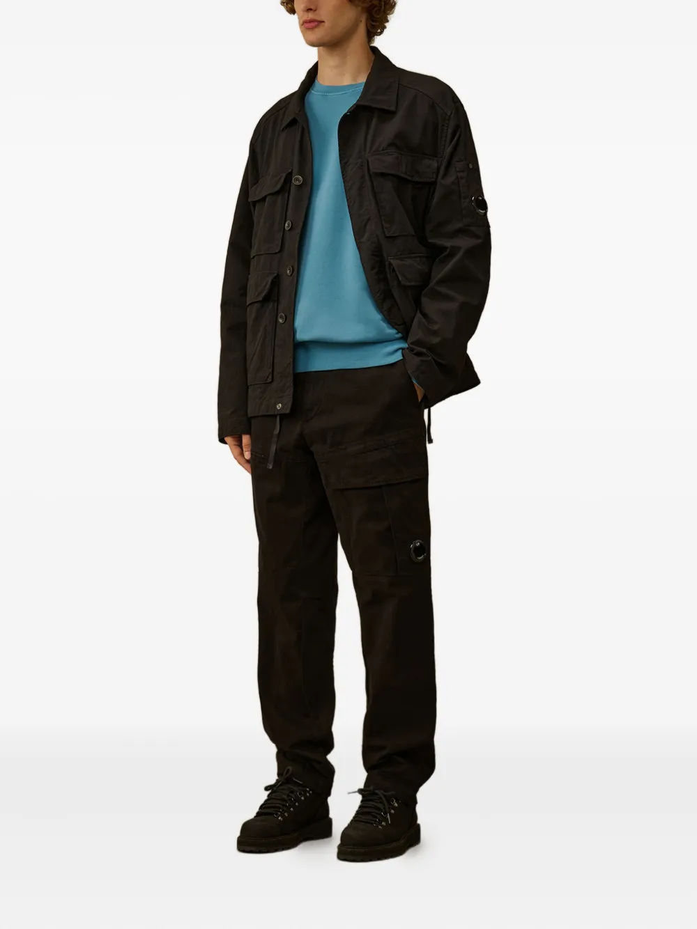 C.P. Company embroidered crew-neck sweatshirt - Blauw