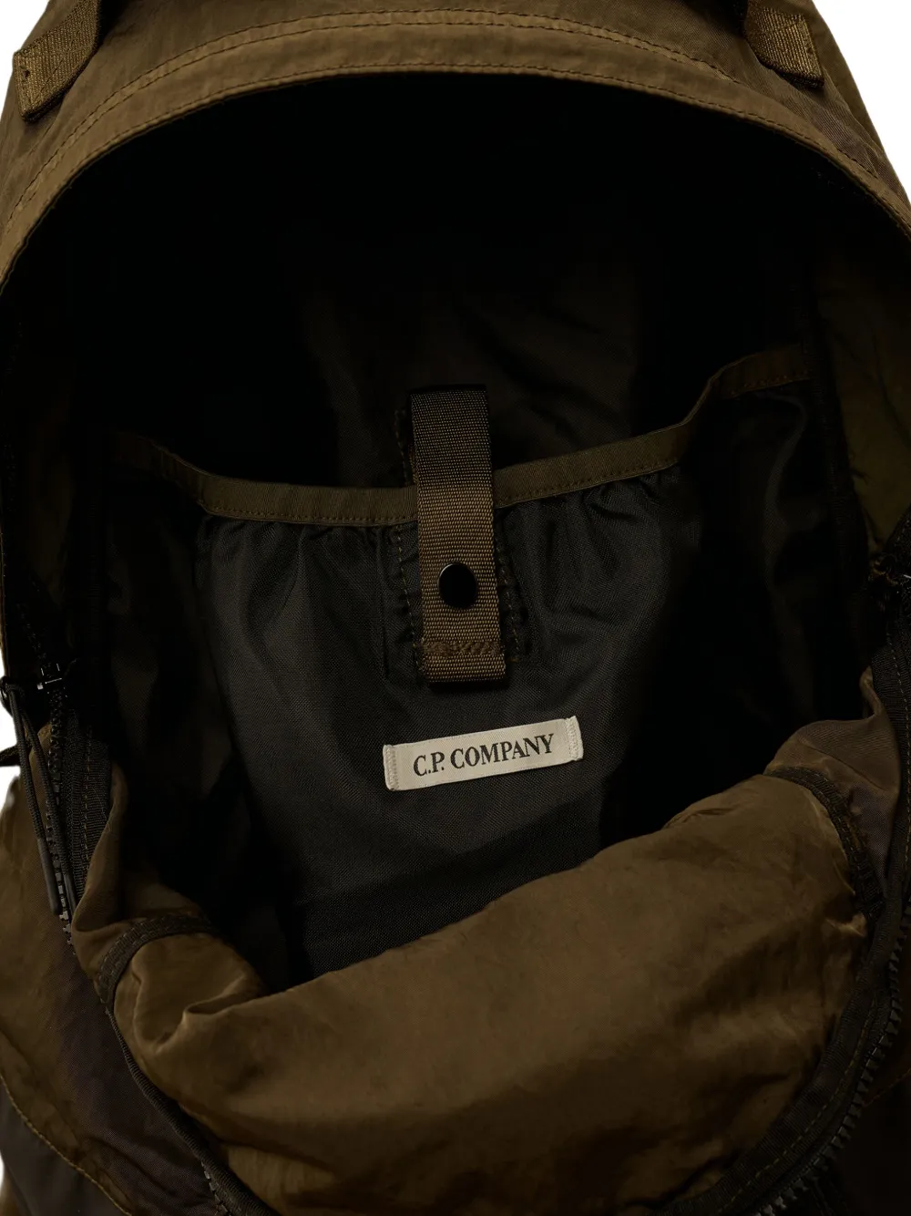 C.p. Company Logo-strap Backpack In Green